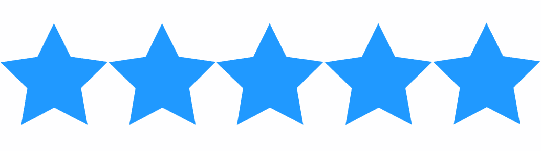 five blue stars